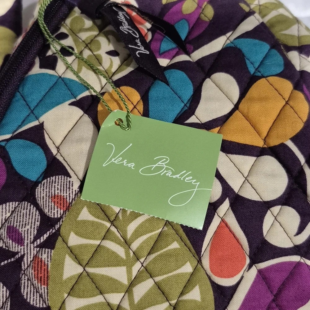 Vera Bradley Purple and Green Patterned Backpack